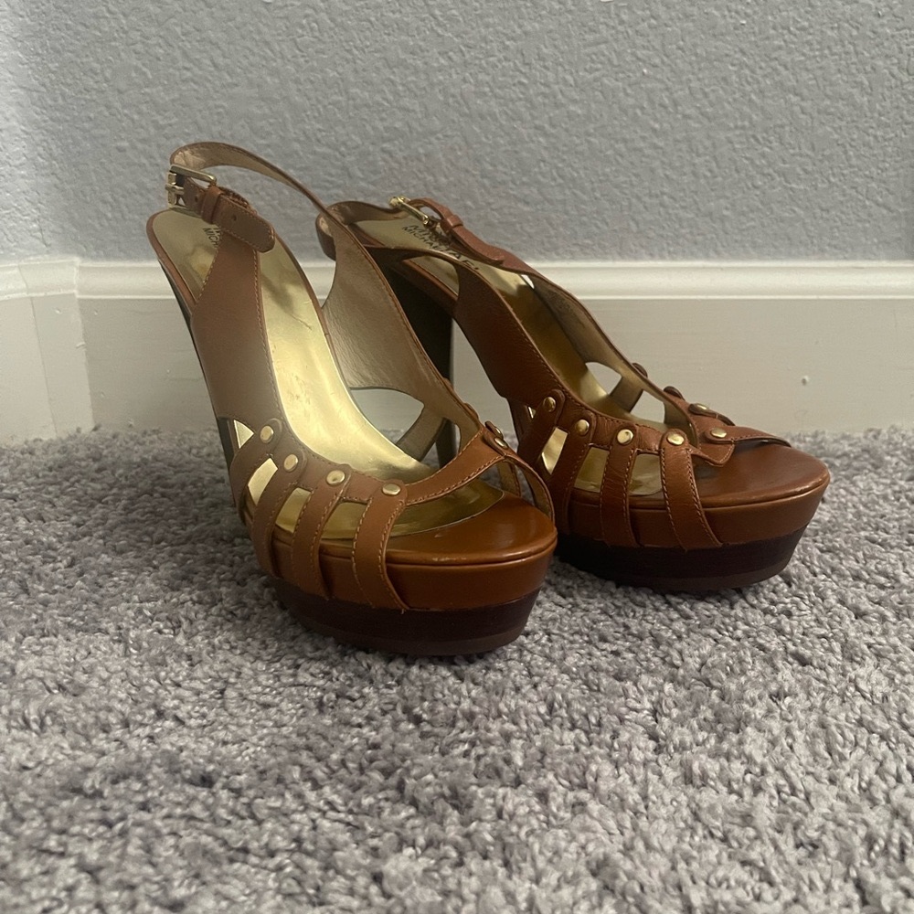 Michael Kors Tan Heeled Sandals